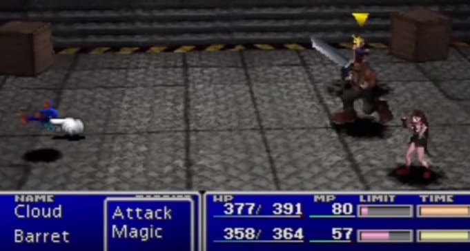 Final Fantazy VII популярная JRPG на PS1