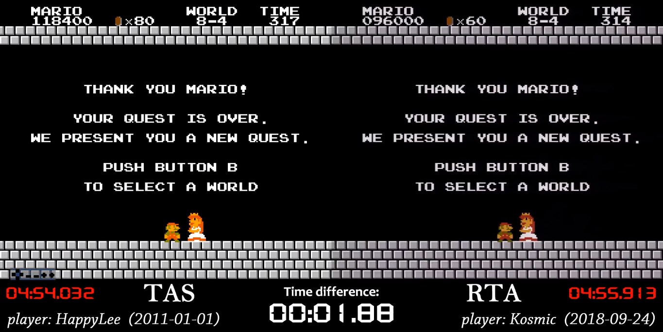 Может ли RTA геймер быть быстрее TAS?