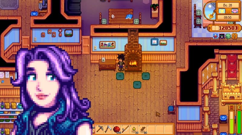 Абигейл в игре Stardew Valley