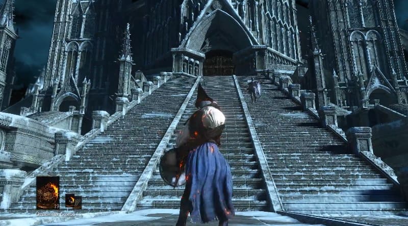 Использование Огненной бомбы против рыцаря