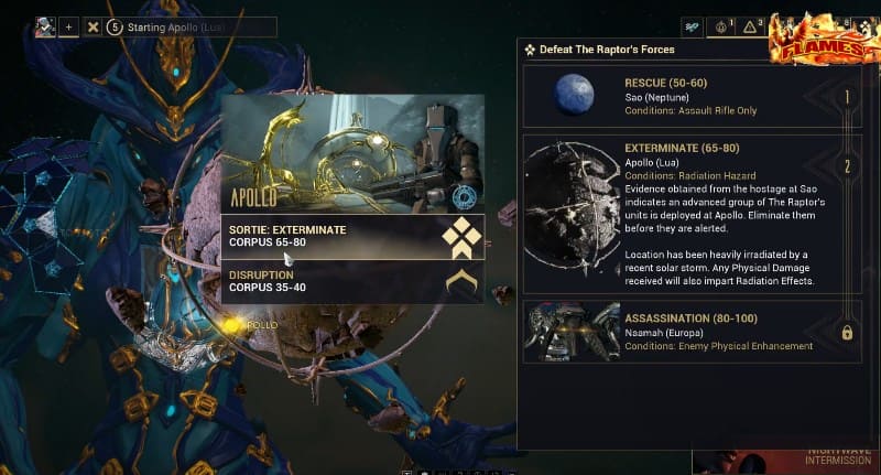 Миссия Warframe Apollo (Lua)