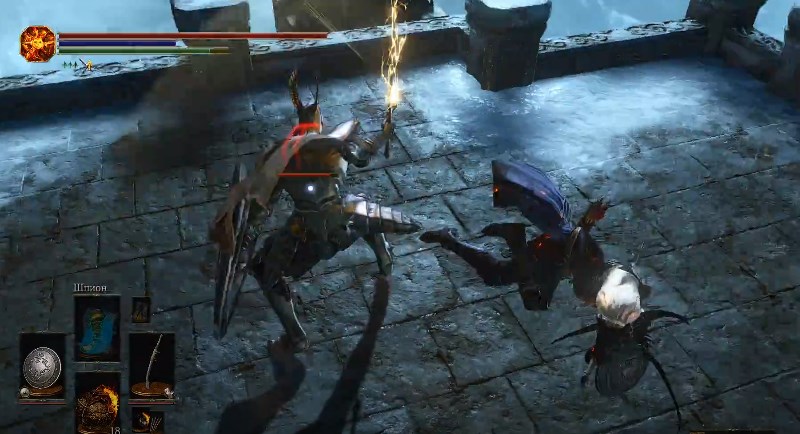 Удар мечом с молнией