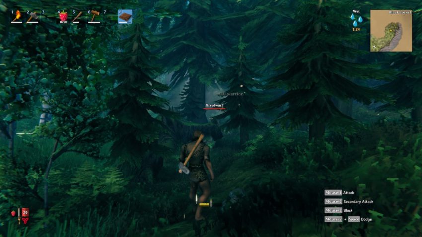 вырубка леса в игре Valheim