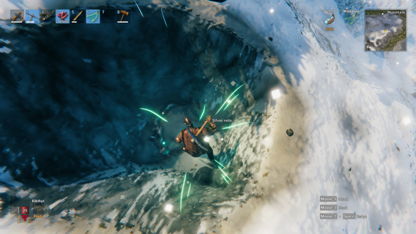 Добываем серебреную руду в Valheim 