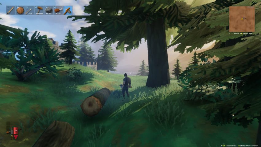 валим лес в игре Valheim