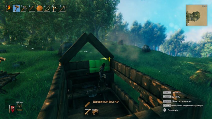 строительство дома в игре Valheim