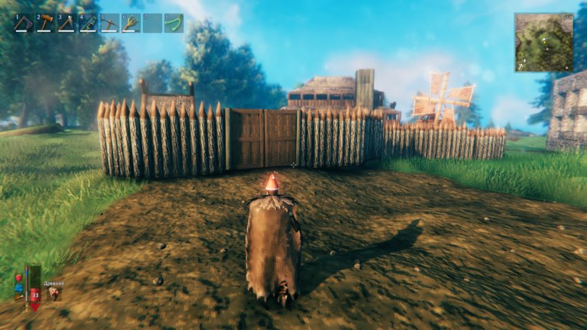 ровняем землю в игре Valheim
