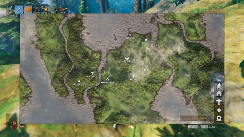 Valheim пользуемся картой