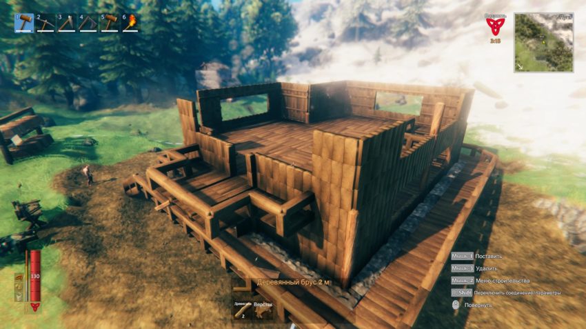 Начало постройки в игре Valheim 