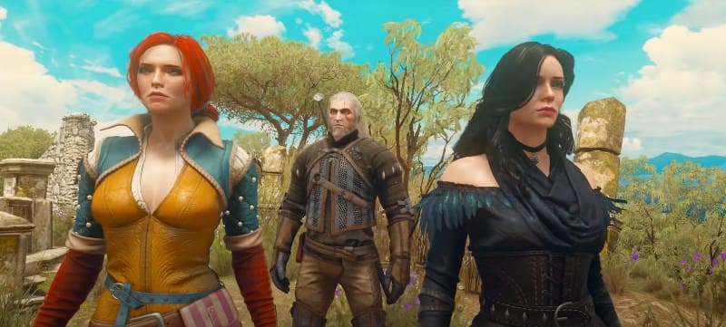 Геральт с Трисс и Йеннифер