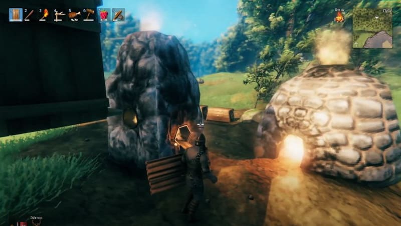 Плавильная и угольная печи