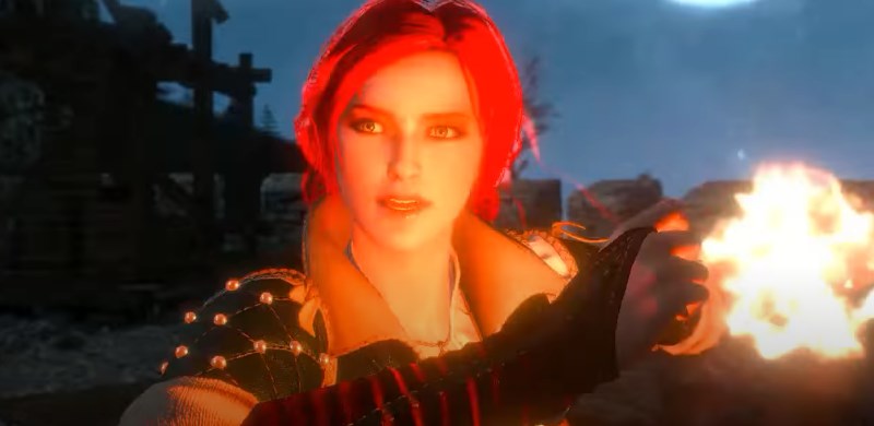 Трисс в битве за Каэр Морхен