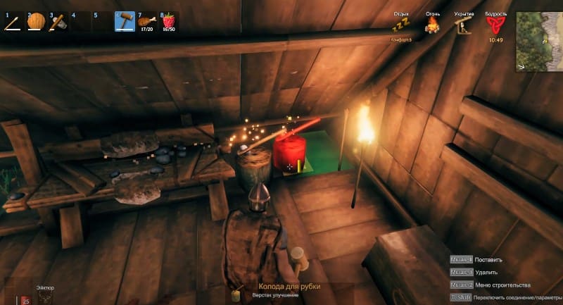 Улучшение верстака с помощью колоды для рубки