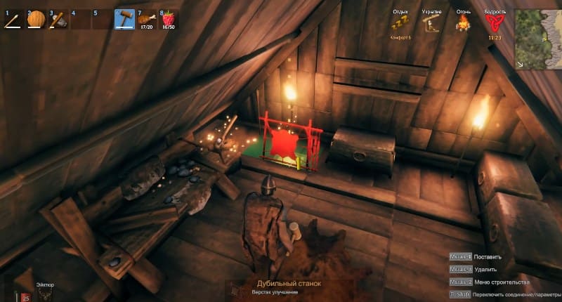 Установка верстака в помещении