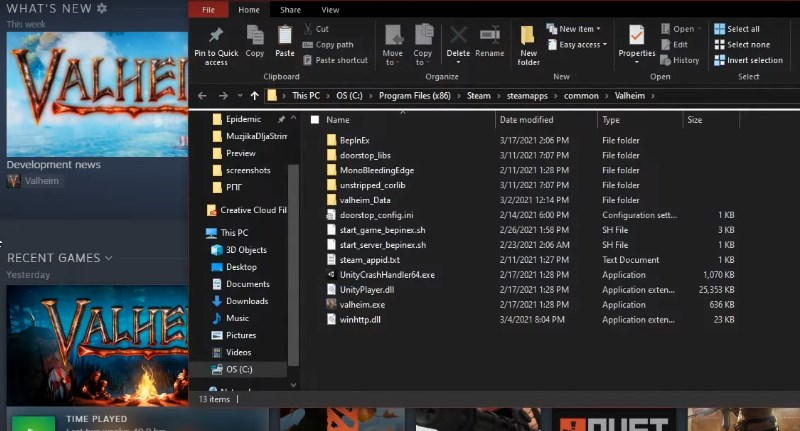 Копирование локальных файлов со Стима