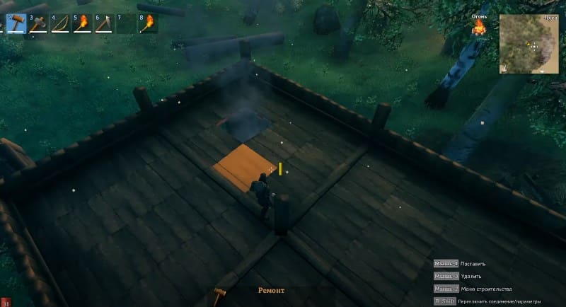 Устройство окна в крыше для выхода дыма