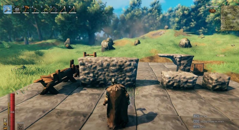 Виды каменных блоков в Вальхейме