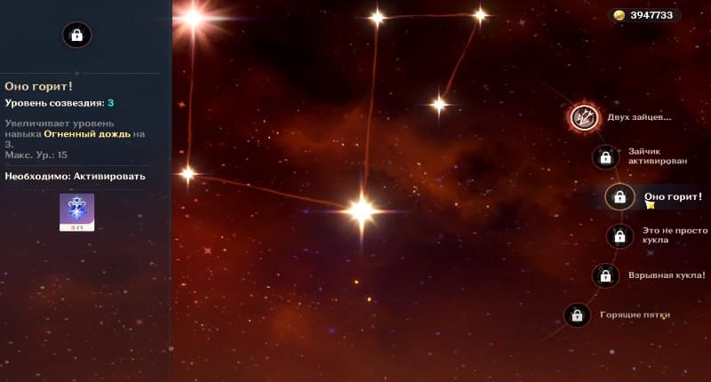 Созвездие Оно горит