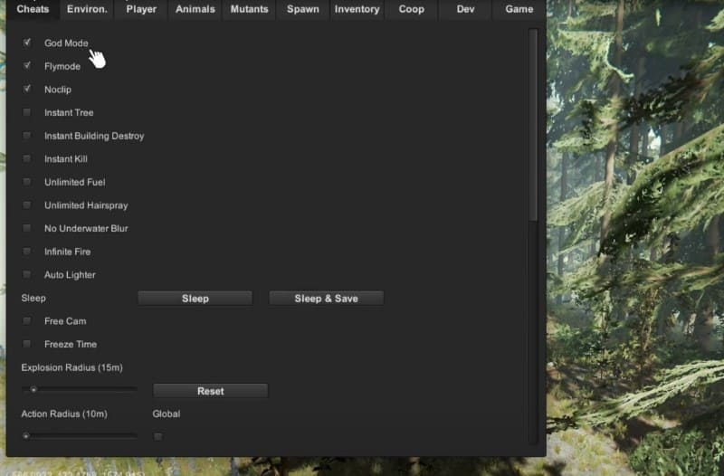 Читы в The ultimate cheat menu