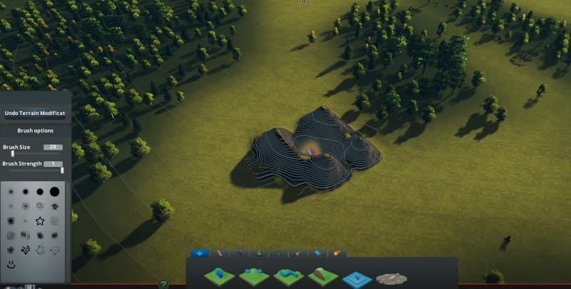 Изменение ландшафта с помощью Extra landscaping tools
