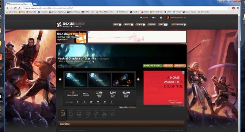 Установка модификации Shaders of Eternity