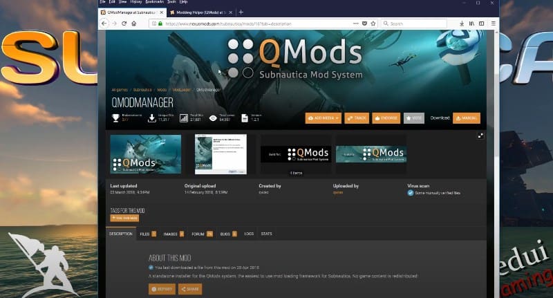 Установка Q Mod Helper