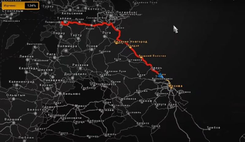 Карта России для ETS2