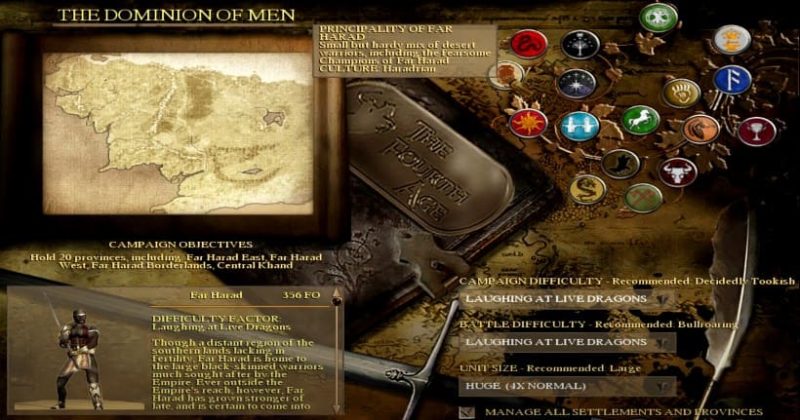 Мир Средиземья в Fourth Age: TW