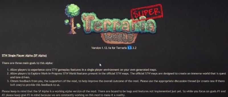 Мод Super Terraria World