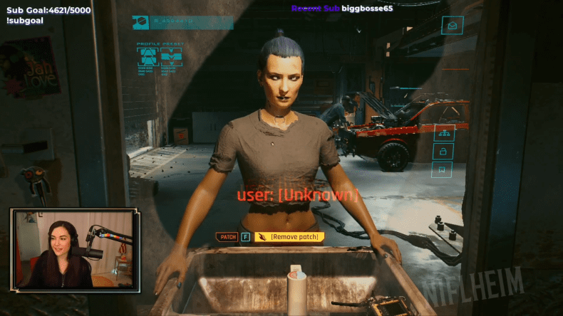 Саша Грей играет в Cyberpunk 2077