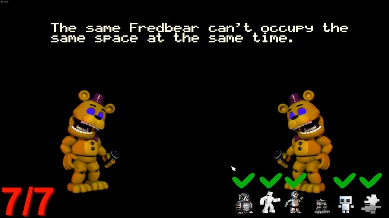 Все концовки ФНАФ Ворлд: Фредбер